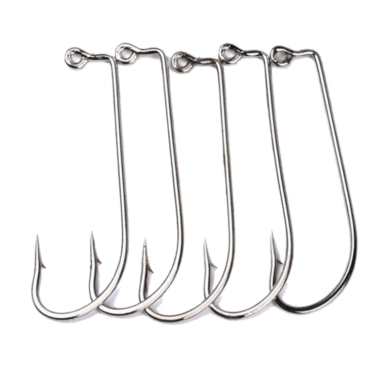 100 шт. рыболовные крючки из нержавеющей стали|jig hook|fishing hookhook jig |