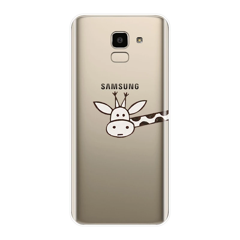 Funny Deer Giraffe Phone Case Silicone For Samsung J3 J5 J7 2015 2016 2017 J2 Prime J4 J6 J8 Plus 2018 Soft Back Cover | Мобильные