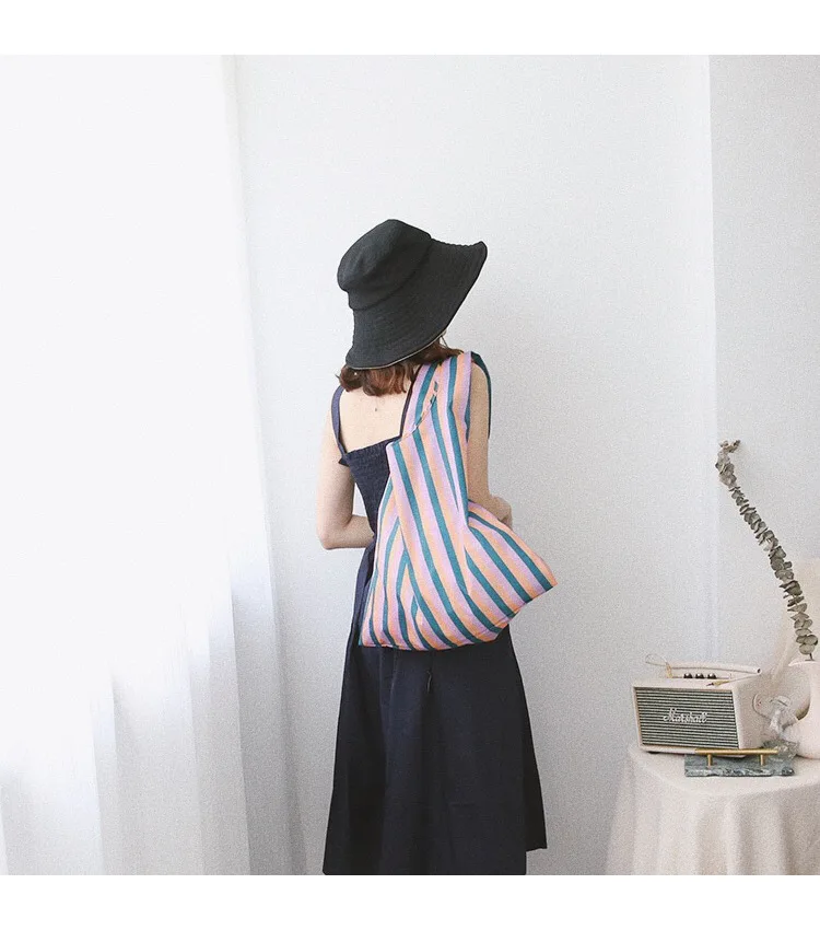 Женская Складная сумка для покупок многоразовая большая Эко унисекс тканевая