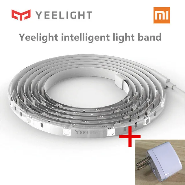 Add EU Plug Xiao mi Yeelight светодиодный RGB умный свет Wifi mi App пульт дистанционного управления Красочный 2 м DIY полоса лампа для умного домашнего использования - Цвет: Add EU Plug