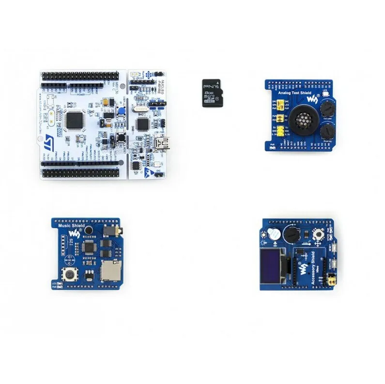 NUCLEO-F401RE Package B = NUCLEO-F401RE+ Accessory Shield +Analog Test +Music |