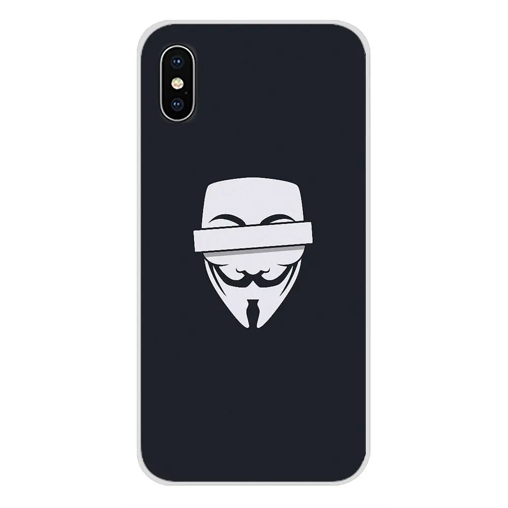 Для Samsung Galaxy S3 S4 S5 Mini S6 S7 Edge S8 S9 S10 Lite Plus Note 4 5 8 9 V для Vendetta Anonymous Mask TPU Прозрачный чехол