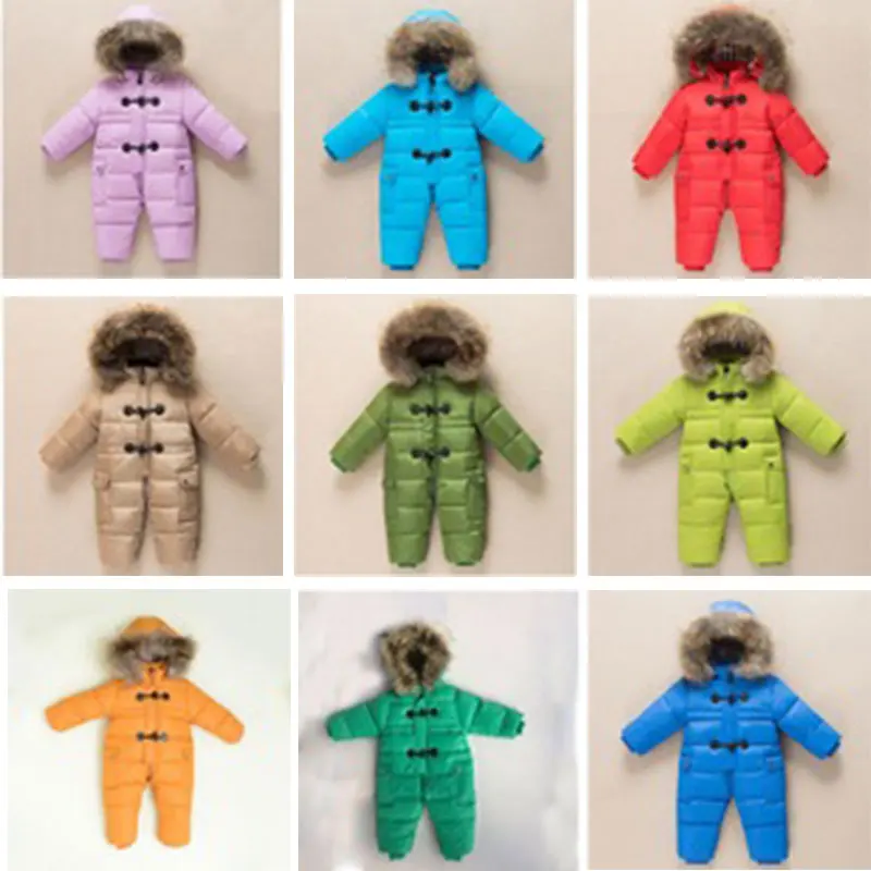 Dollplus/теплые детские зимние комбинезоны; Детский комбинезон; зимний комбинезон на утином пуху для мальчиков и девочек; Детский комбинезон; цельнокроеный комбинезон