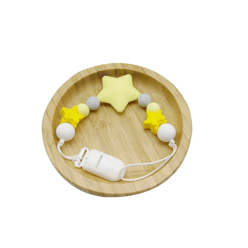 Chip Dale-Clips para chupete de beb&eacute;, cuentas de silicona masticables para beb&eacute;, soporte de collar de silicona sin BPA, Clips para chupete, regalos de Ducha-1