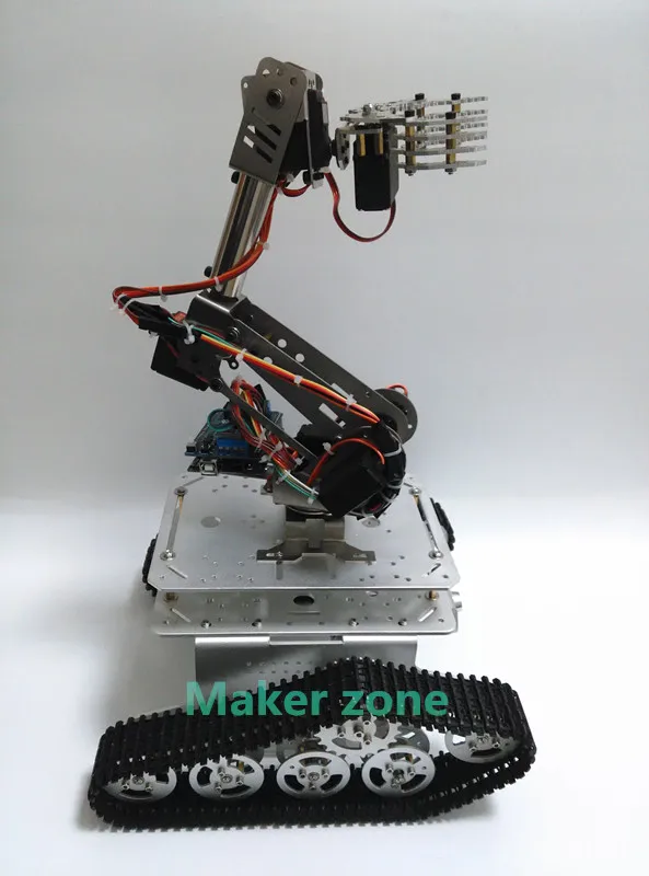 T300-M Серебряная версия с двойной платой 7 dof robot arm интеллектуальное шасси из