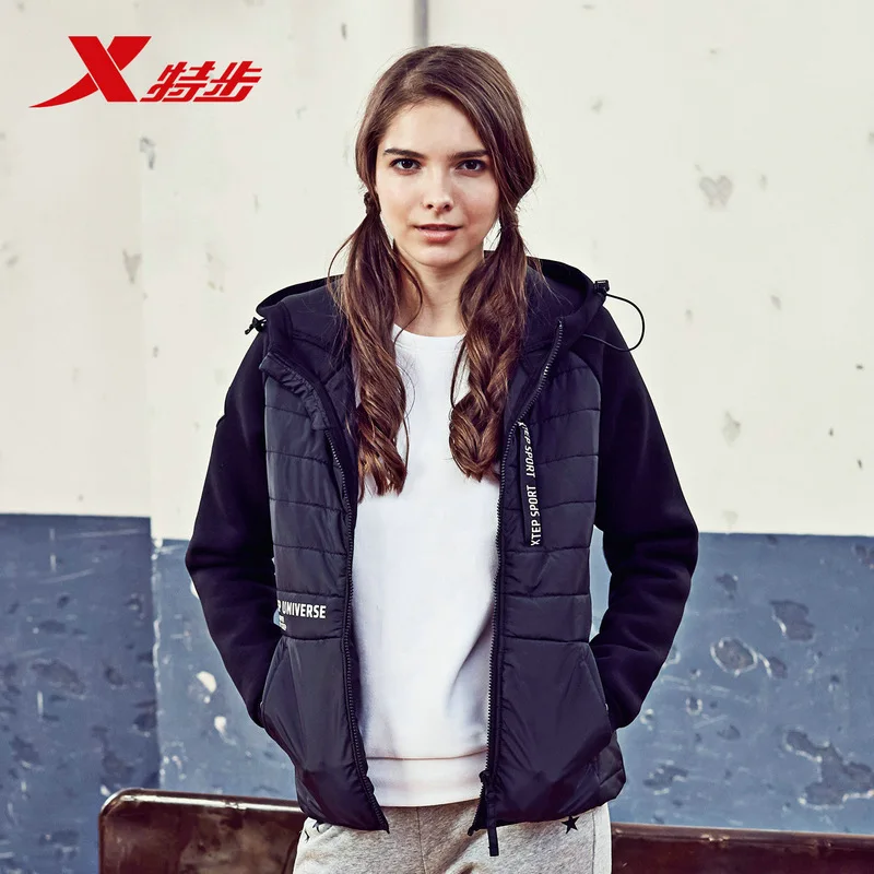 883428449004 Xtep women's sports cotton clothing lightweight fashion jacket running official | Спорт и развлечения