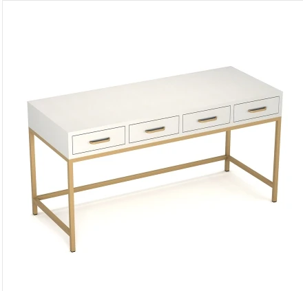 White 4 drawer Луи модный простой европейский стиль спальня комод современный минималистичный железный металлический стол черный Американский Скандинавский стол для макияжа - Цвет: White 4 drawer