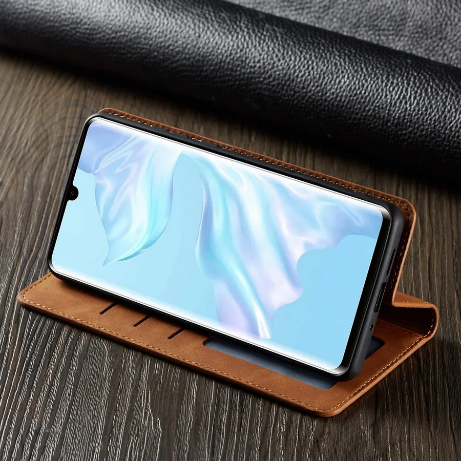 Роскошный, с магнитной застежкой кожаный чехол для телефона для huawei P30 Pro P30 Lite Nova/4e P30pro со слотами для карт бумажник чехол Coque силикон