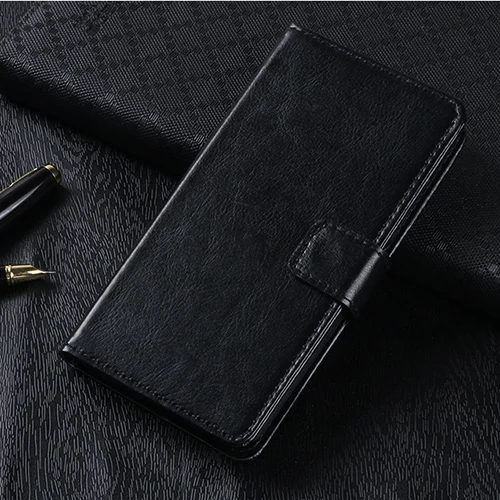 Стильный чехол-портмоне с откидной крышкой для Xiao mi Xio mi Red mi Note 4 Pro 4A 4X4 Prime mi 4C 4S силиконовый чехол из искусственной кожи с откидной крышкой с отделениями для карт - Цвет: Black