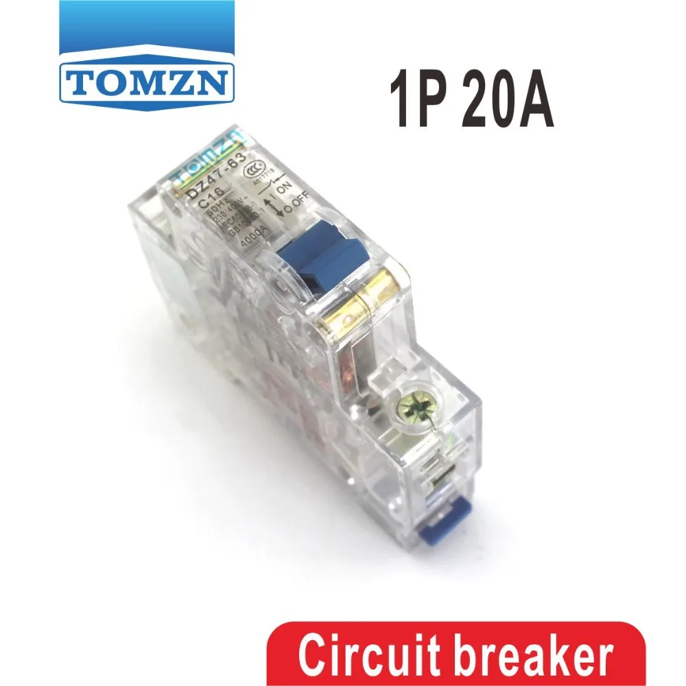 1P 20A прозрачный чехол Mini Circuit breaker MCB хорошего качества | Строительство и ремонт