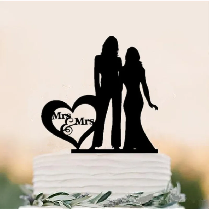 Guy Style Wedding Cake Topper MRS&ampMRS cake topper for Decoration Party Supplies with free shipping | Дом и сад