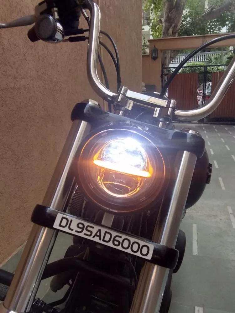 Черная светодиодная фара 5 75 дюйма для улицы 500 XG500 Iron 883 Low XL883 Dyna Sportsters V образный