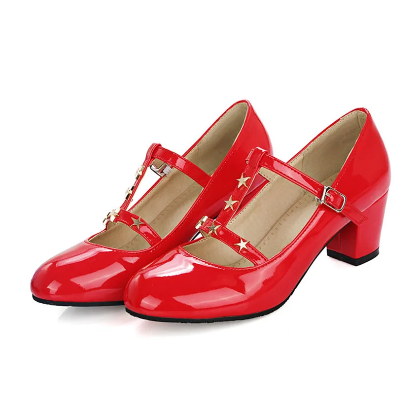 Летние туфли на высоком каблуке женские туфли-лодочки Туфли Мэри Джейн высокий каблук «рюмочка» размера плюс 33-40 41 42 43 44 45 46 47 48