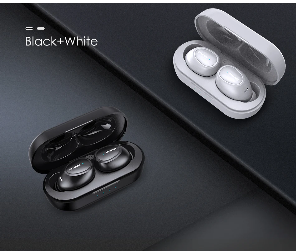 AWEI TWS 5,0 Bluetooth наушники настоящие беспроводные наушники Беспроводная зарядка наушники гарнитура с микрофоном для iPhone Xiaomi