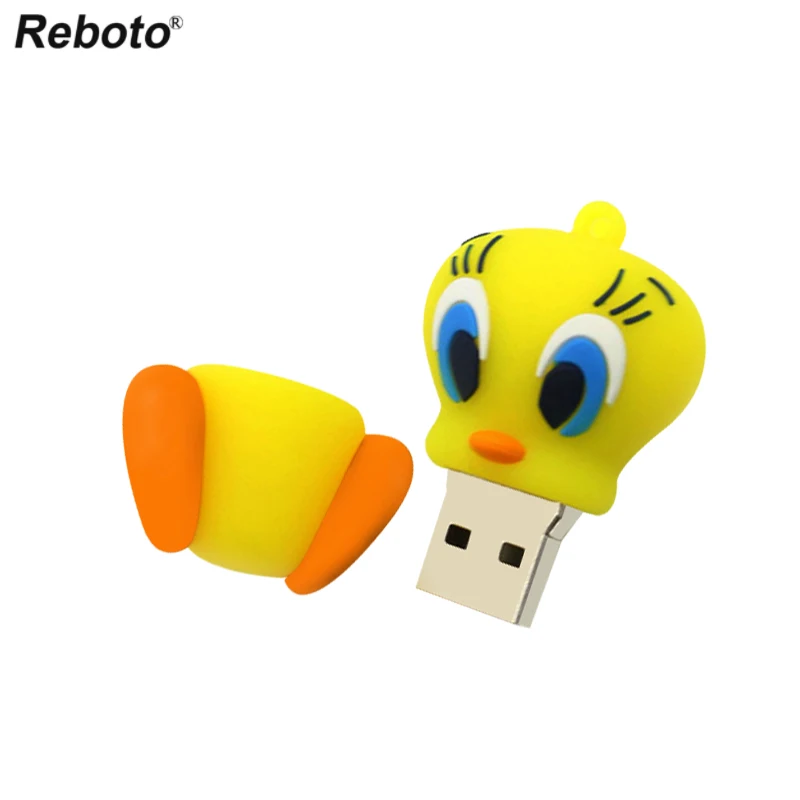 USB флеш накопитель Reboto Daffy Duck 2 0 64 ГБ 32 16 8 4 Гб милый с животными мини флешка