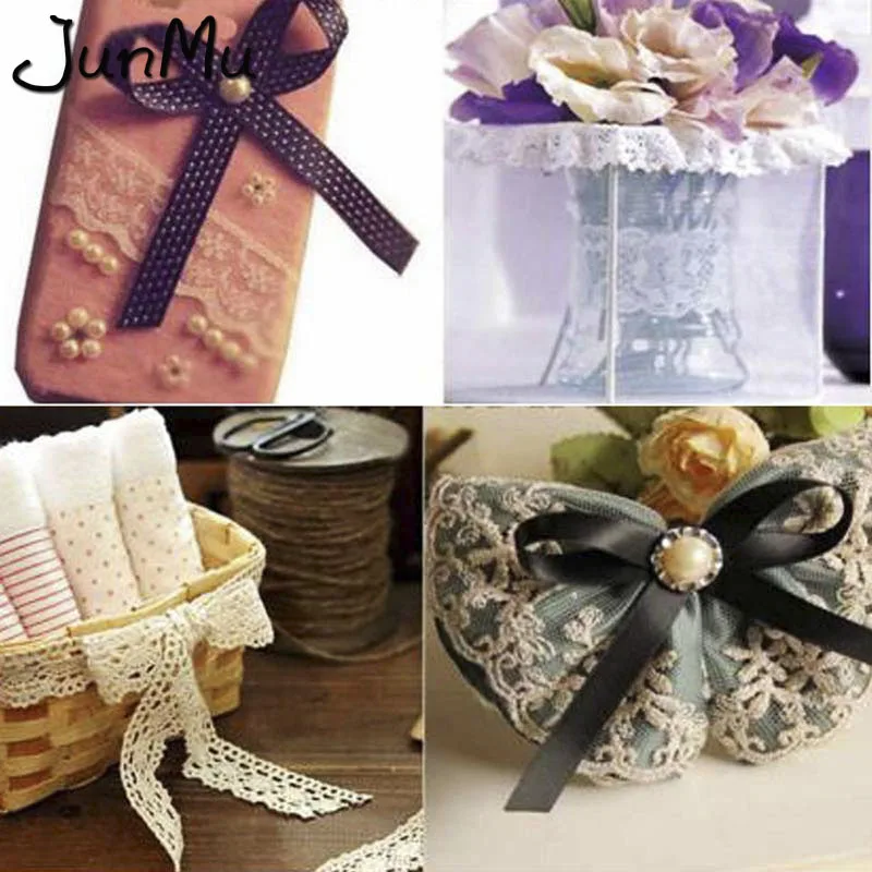 1 ярд белая кружевная подарочная лента сделай сам кружевные хлопковые ленты для