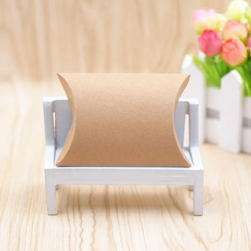 Kraft paper Модная обувь на каблуке 10 шт./компл. Красочные крафт-бумаги Бумага настоящий чехол день рождения питания шикарный подарок коробка конфет подушка в форме дома вечерние свадебные сувениры - Цвет: Kraft paper