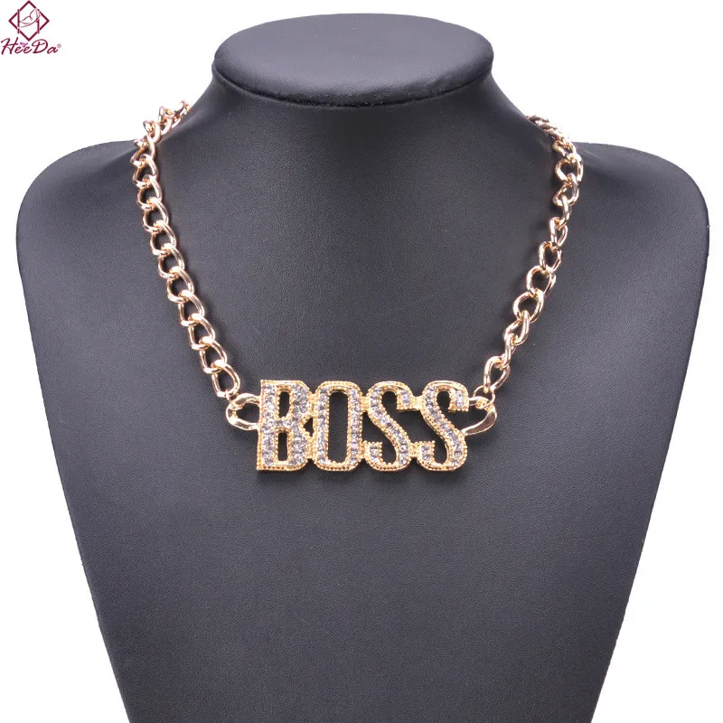 Модное ожерелье Heeda 2018 стимпанк сплав искусственное с большим именем женские