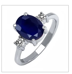 GemStoneKing принцесса серьги Диана 15,00 карат Овальный Синий Имитация сапфира и циркония 925 пробы серебряные серьги