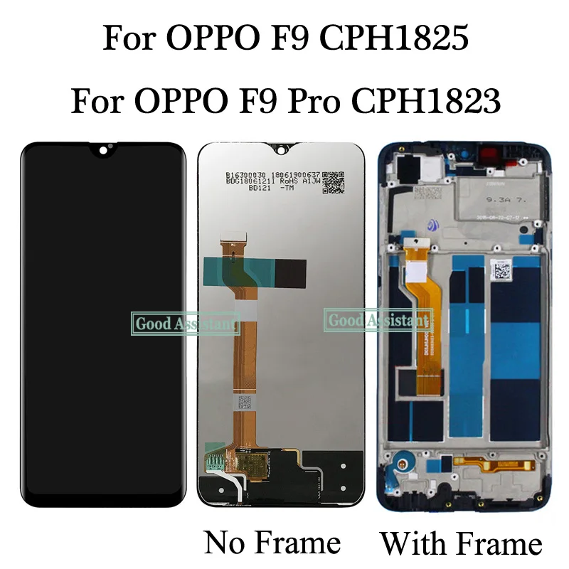Черный ЖК дисплей 6 3 дюйма для Oppo F9 / Pro CPH1823 CPH1825 CPH1881 сенсорная панель дигитайзер в