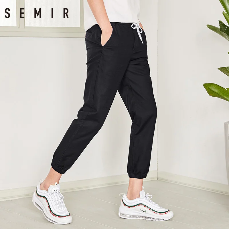 SEMIR joggers man 2018 летние новые трендовые мужские тренировочные брюки черные девять