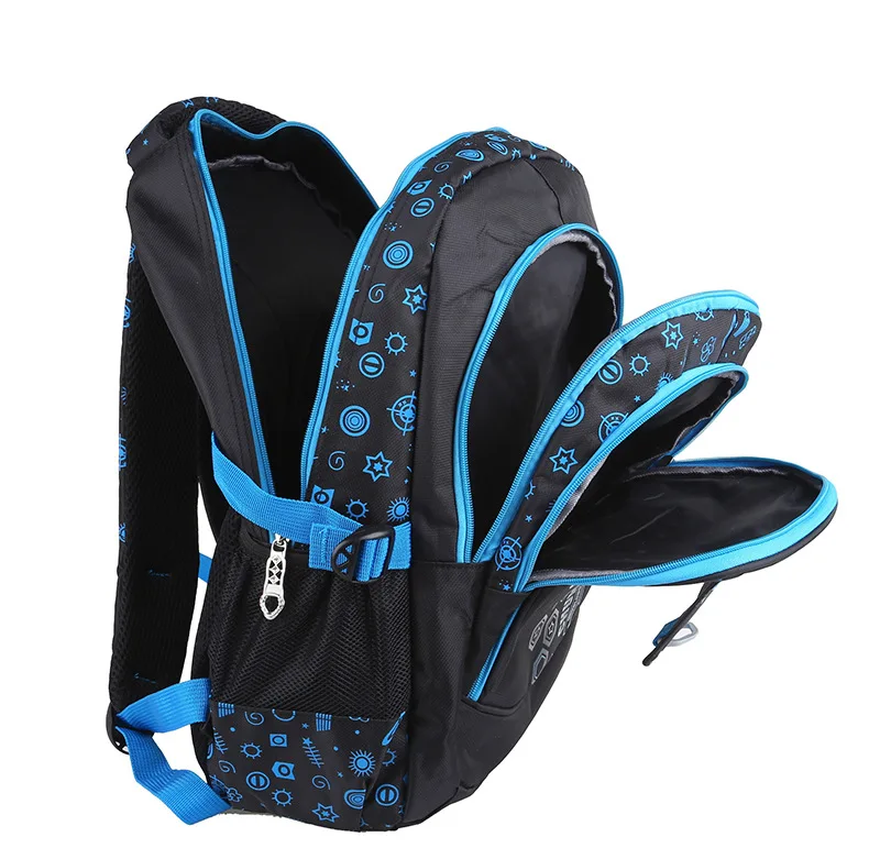 2018 новых мальчиков школьные сумки большой емкости Оксфорд геометрическим