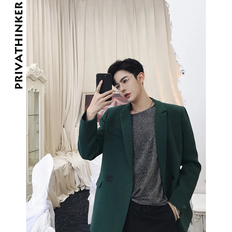 Privathinker Мужской Блейзер 2018 мужской модный Повседневный Однотонный блейзер