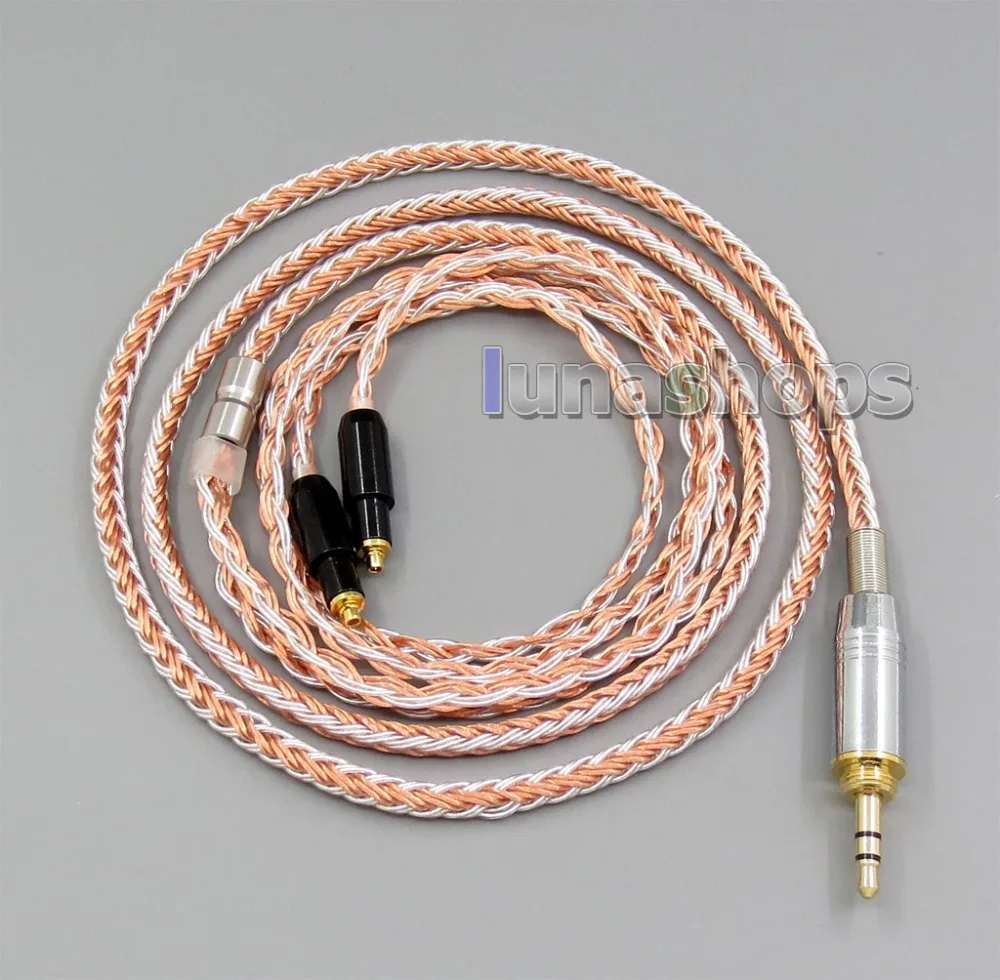 LN006231 3,5 мм 2,5 мм XLR сбалансированный 16 Core OCC серебро смешанные кабель для наушников для Shure SRH1540 SRH1840 SRH1440
