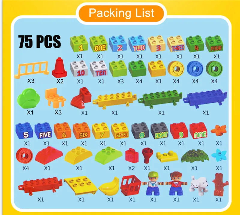 75 шт./66 шт. Детский конструктор Железнодорожный поезда|building set|compatible with legotoy building
