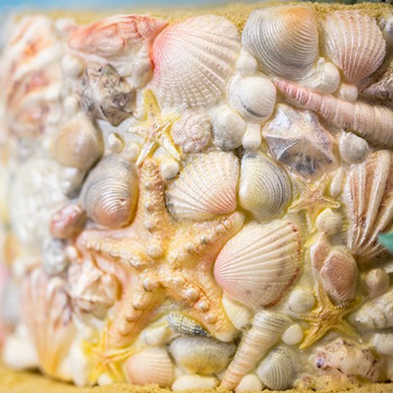 Большая силиконовая форма для раковин морских звезд и ракушек помадки