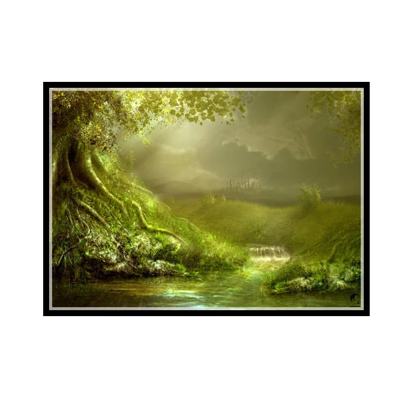 

Golden panno,Needlework,Embroidery,DIY Landscape Painting,Cross stitch,kits,14ct Magic Forest Cross-stitch,Sets For Embroidery
