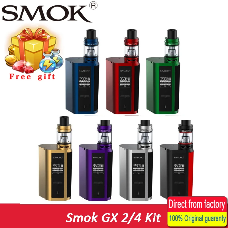 100% Оригинальные smok GX2/4 комплекта с TFV8 большой ребенок бак 5 мл электронные