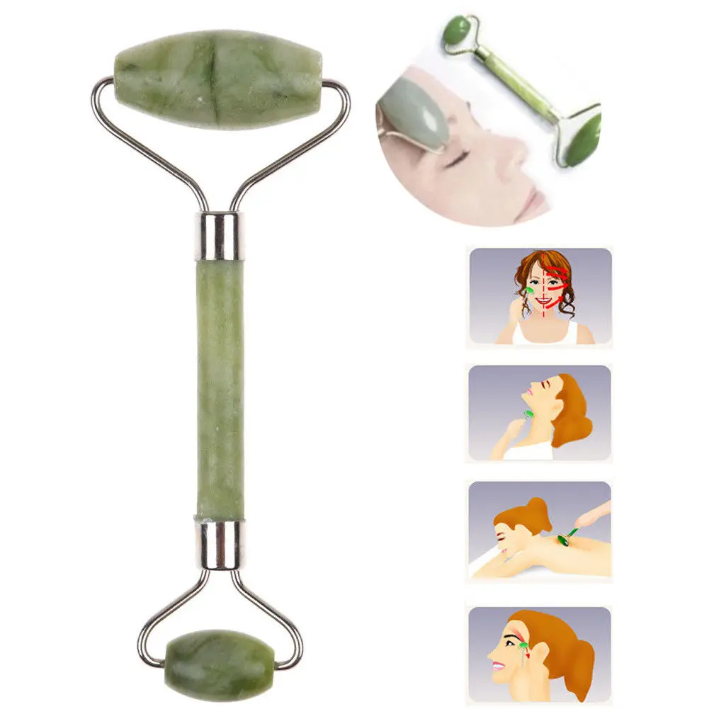 Лица нефрит для массажа роликовый похудения Jade Красота устройства массаж