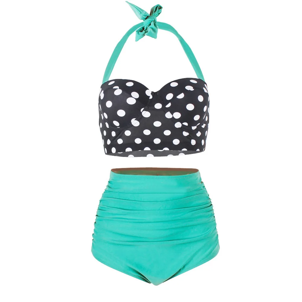 2019 бикини в горошек набор Привлекательный женский купальник Летний Пляжный