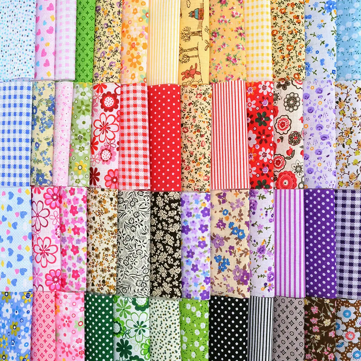 50Pcs Mixed Color 5/7/30/50 шт хлопчатобумажная ткань Ассорти нарезана так, чтобы вы смогли жира четверти набор для шитья сумка Костюмы диван автомобиль DIY Декор Материал 10/25 см - Цвет: 50Pcs Mixed Color
