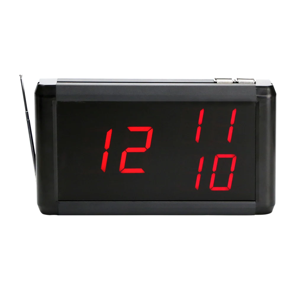 

JINGLE BELLS quality wireless guest calling system 1 LED screen receiver 1 keyboard transmitter for restaurant with 2 digits