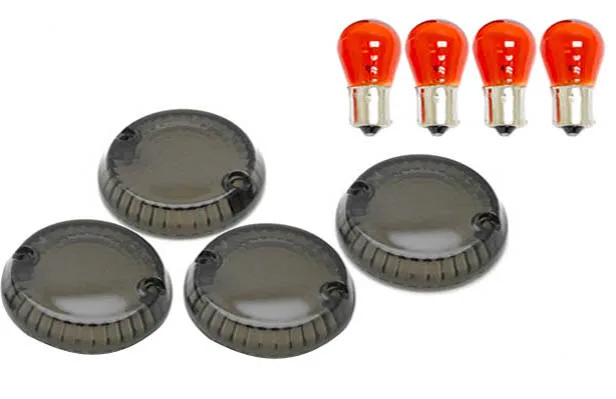 Бесплатная доставка 4 шт. дымовые поворотные линзы с янтарными лампами для Kawasaki