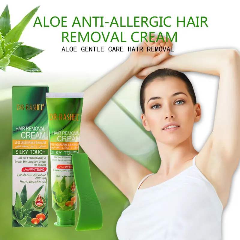 Крем для удаления волос DR RASHEL Алоэ Вера Витамин Е Ноги подмышек бикини линия крем