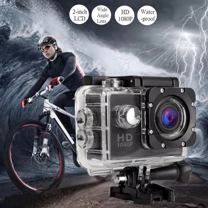 Водонепроницаемый Full HD 1080P спортивный DVR Cam DV видеокамера 18Jun28 Прямая поставка F