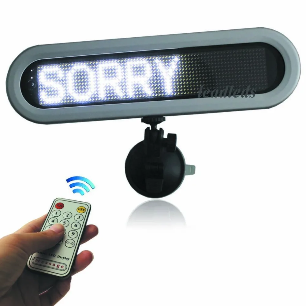 СВЕТОДИОДНЫЙ Автомобильный дисплей 12 В постоянного тока пульт дистанционного