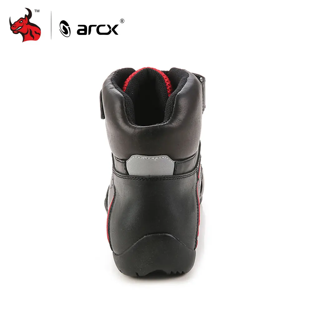 Мужские мотоциклетные ботинки ARCX черные кожаные байкерские уличные с