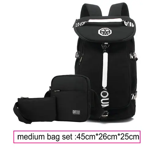 medium black set 36L дорожный рюкзак для ноутбука, женский рюкзак, школьные сумки для девочек-подростков, цветочный принт, rugzak back pack kippling, женский рюкзак - Цвет: medium black set