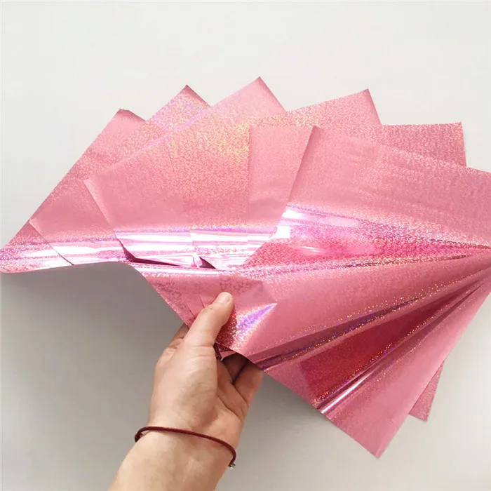Holographic pink Myfoils медный цвет горячего тиснения фольгой для тонера реактивный ламинатор лазерным принтером - Цвет: Holographic pink