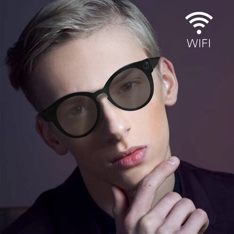 1080P HD 155 градусов широкоугольный смарт видео очки встроенный Wi Fi Поддержка tf карты