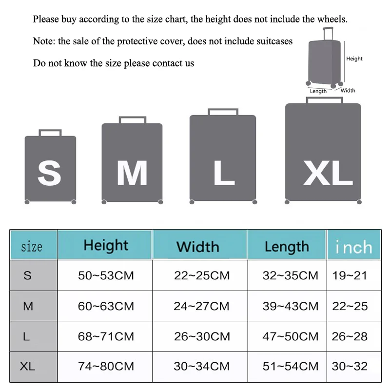 Чехол для чемодана Эластичный Защитный чехол 19-32 дюйма защиты от пыли Детские