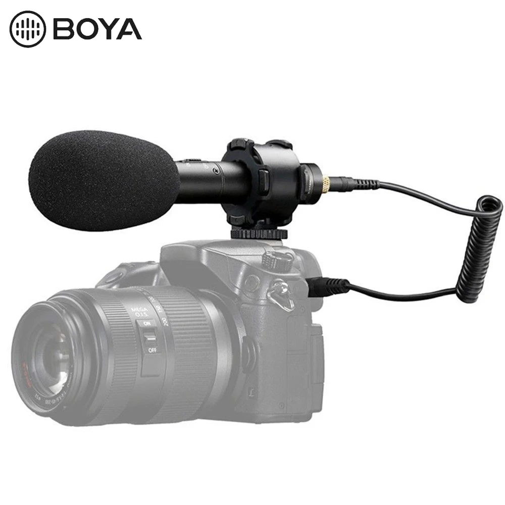 BOYA BY-PVM50 Профессиональный 3,5 мм стерео X/Y конденсаторный микрофон для DSLR камеры видеокамеры Аудио рекордер микрофон+ пена лобовое стекло