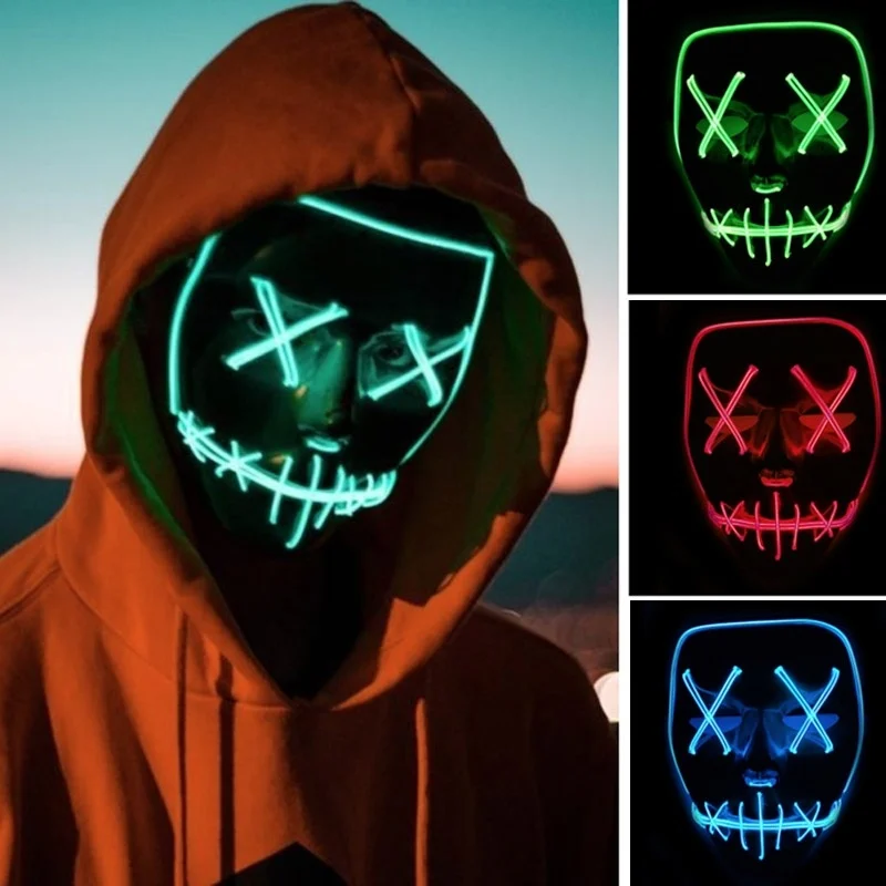 Новинка 2018 модная дизайнерская маска на Хэллоуин прошитая проволока Edm Судный