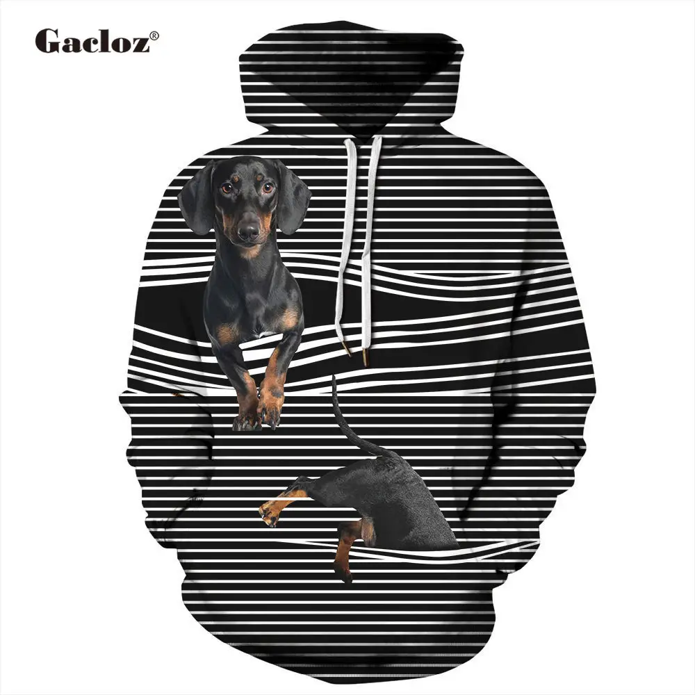 Толстовки с объемным принтом для женщин и мужчин толстовки капюшоном собаки