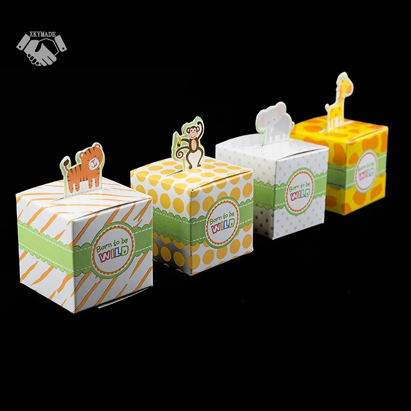 50 шт. коробка для детских сувениров сафари диких животных конфет сувенир