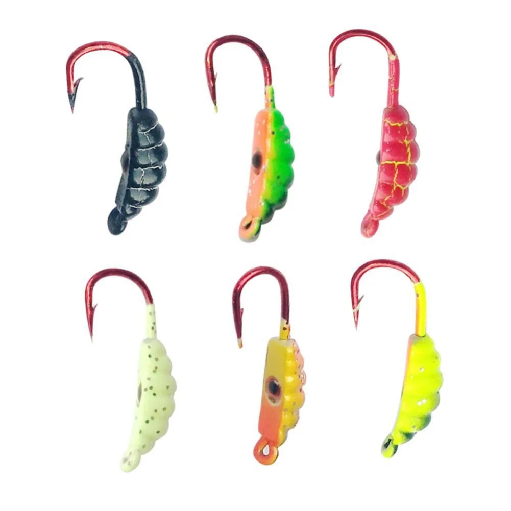 SEWS 6pcs/набор рыболовные крючки 1 4 г приманки из свинца жесткая металлическая